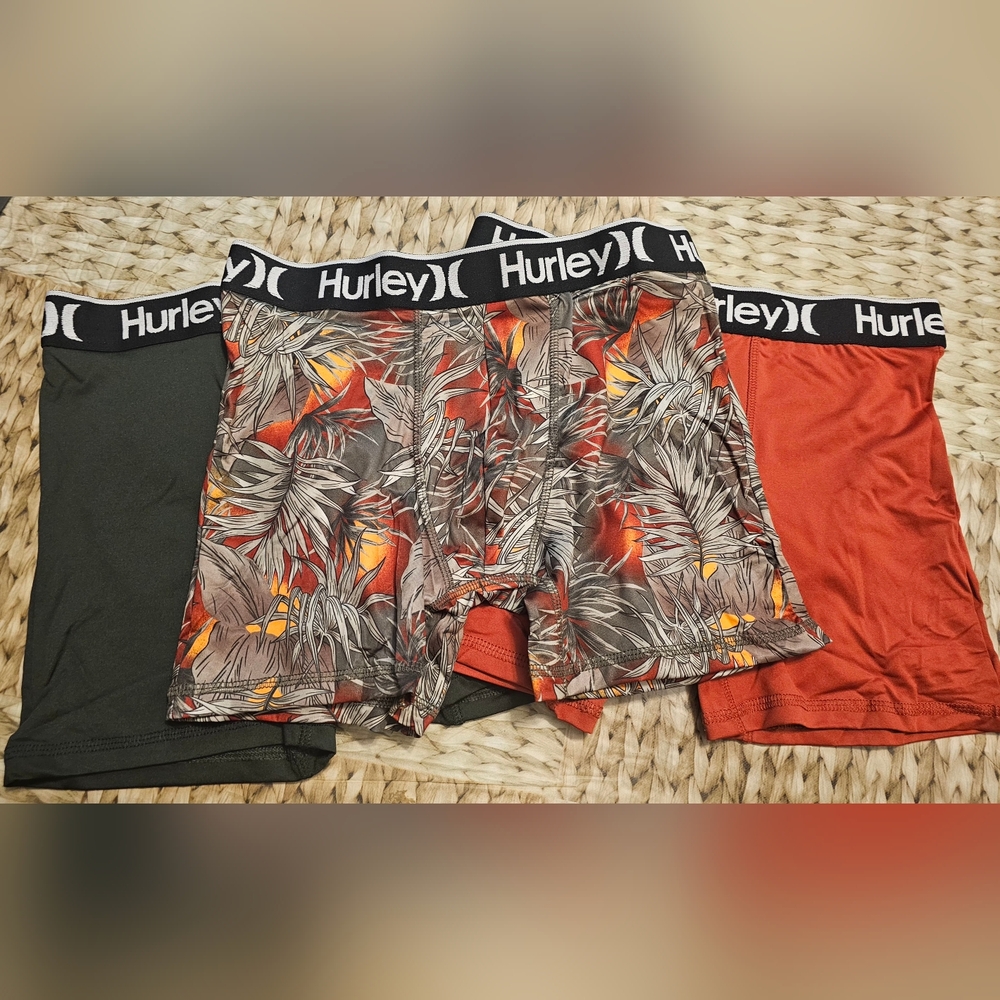 Hurley Men's Boxer Briefs - Black, Red, Multicolor